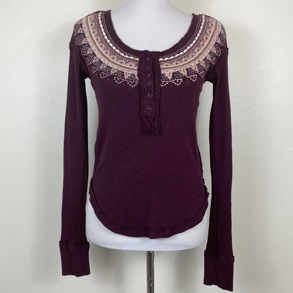 Free People We the Free Fair Isle Henley Thermal